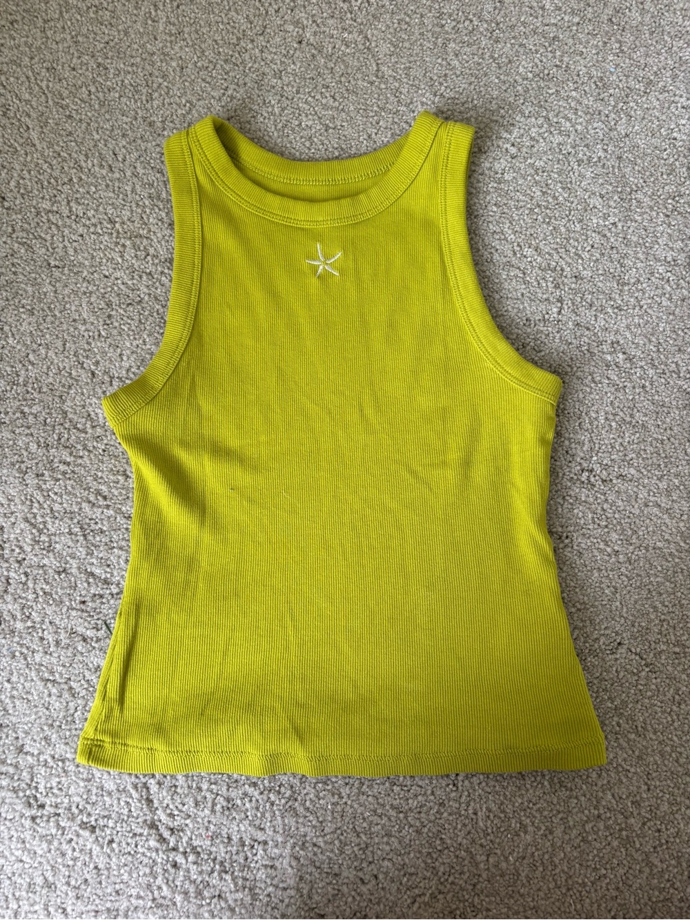 a new day Neon Lime Ribbed Tank